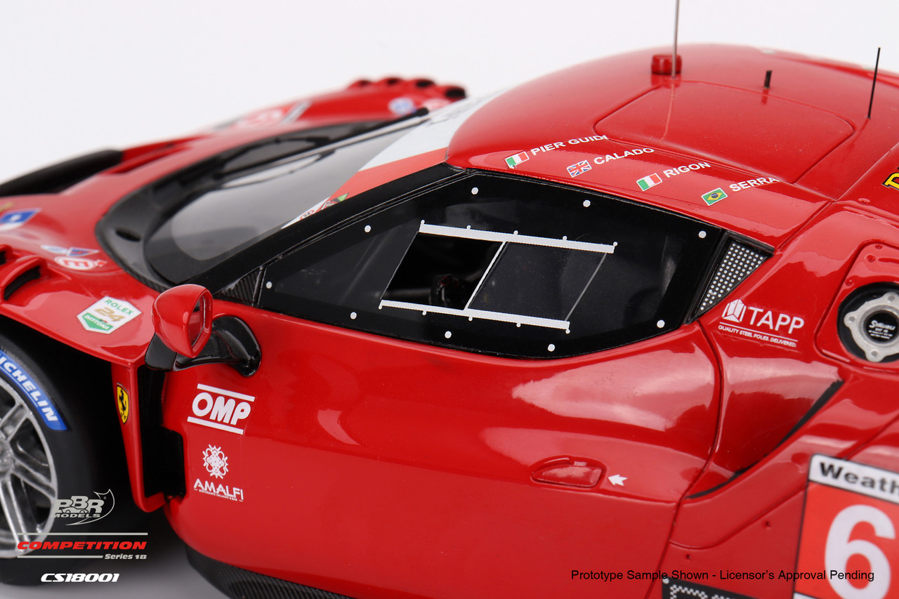 1/18 BBR 2023 Ferrari 296 GT3 Risi Competizione #62 IMSA Daytona 24 Hrs Car Model