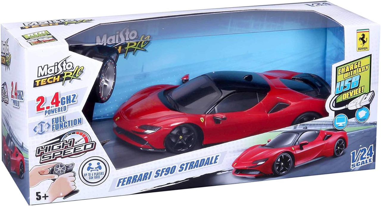 1/24 Maisto Ferrari SF90 Stradale (Red) RC Car - LIVECARMODEL.com