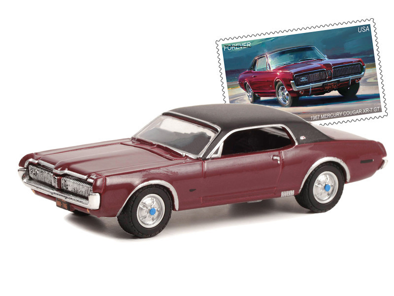 1967 Mercury Cougar XR-7 GT Dark Red with Black Top USPS (United