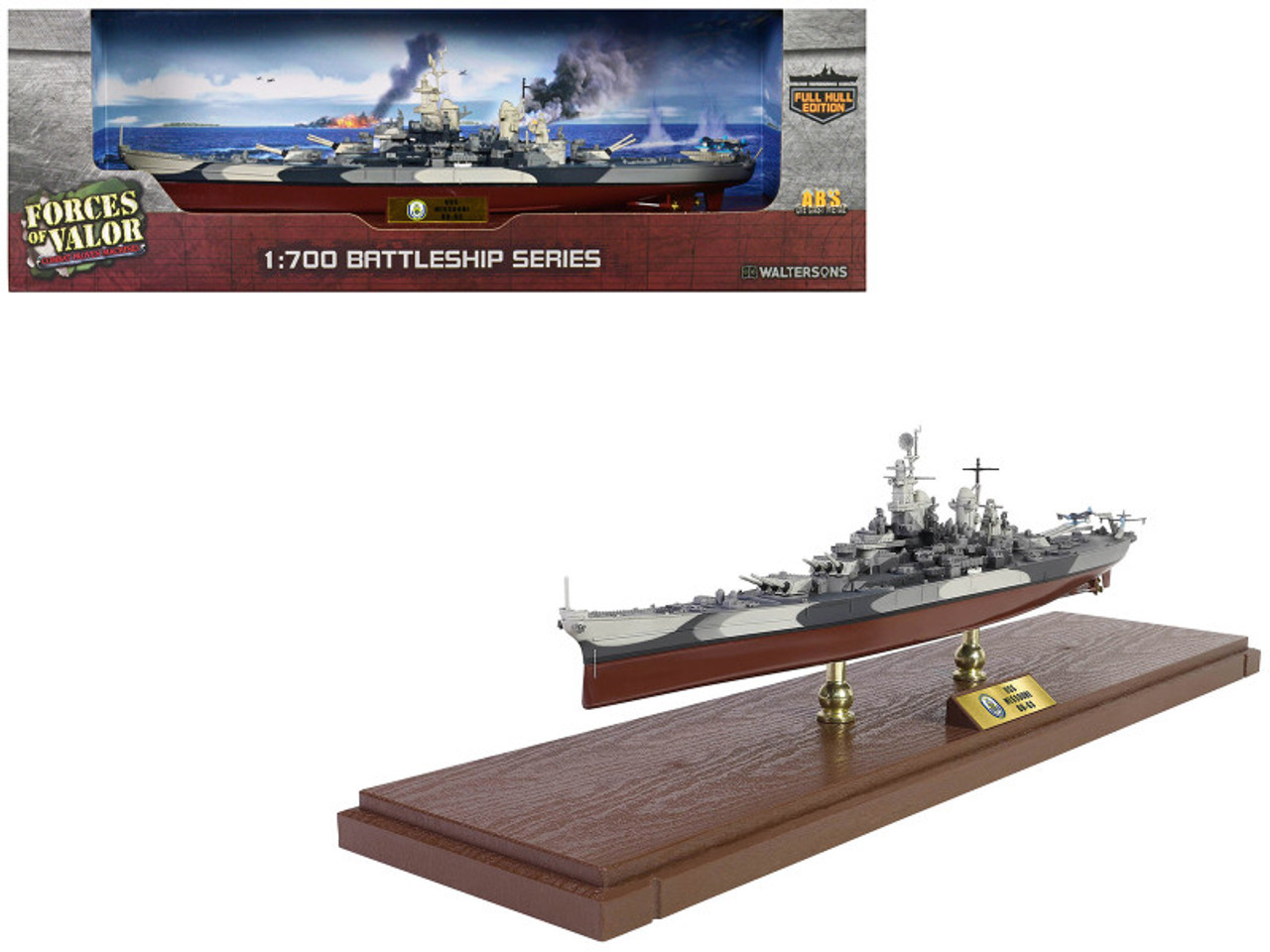 USS Missouri (BB-63) Iowa-class Battleship "Battle of Okinawa" (1945) United States Navy (Full Hull Edition) "Battleship" Series 1/700 Diecast Model by Forces of Valor