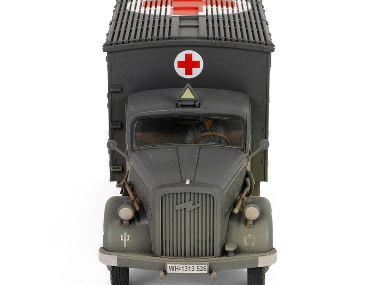 Opel-Blitz Kfz.305 Ambulance Gray (Weathered) "German Army" "Armoured Fighting Vehicle" Series 1/32 Diecast Model by Forces of Valor