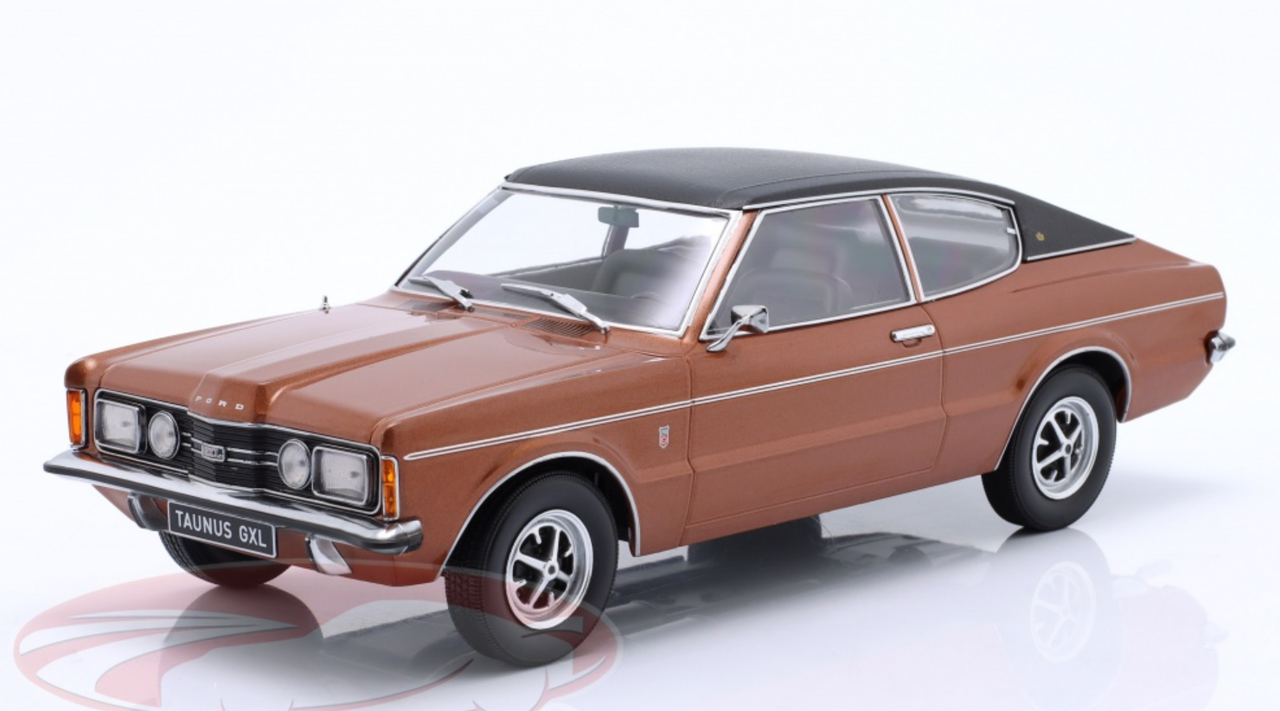 1/18 KK-Scale 1971 Ford Taunus GXL Coupe (Brown Metallic) Car Model