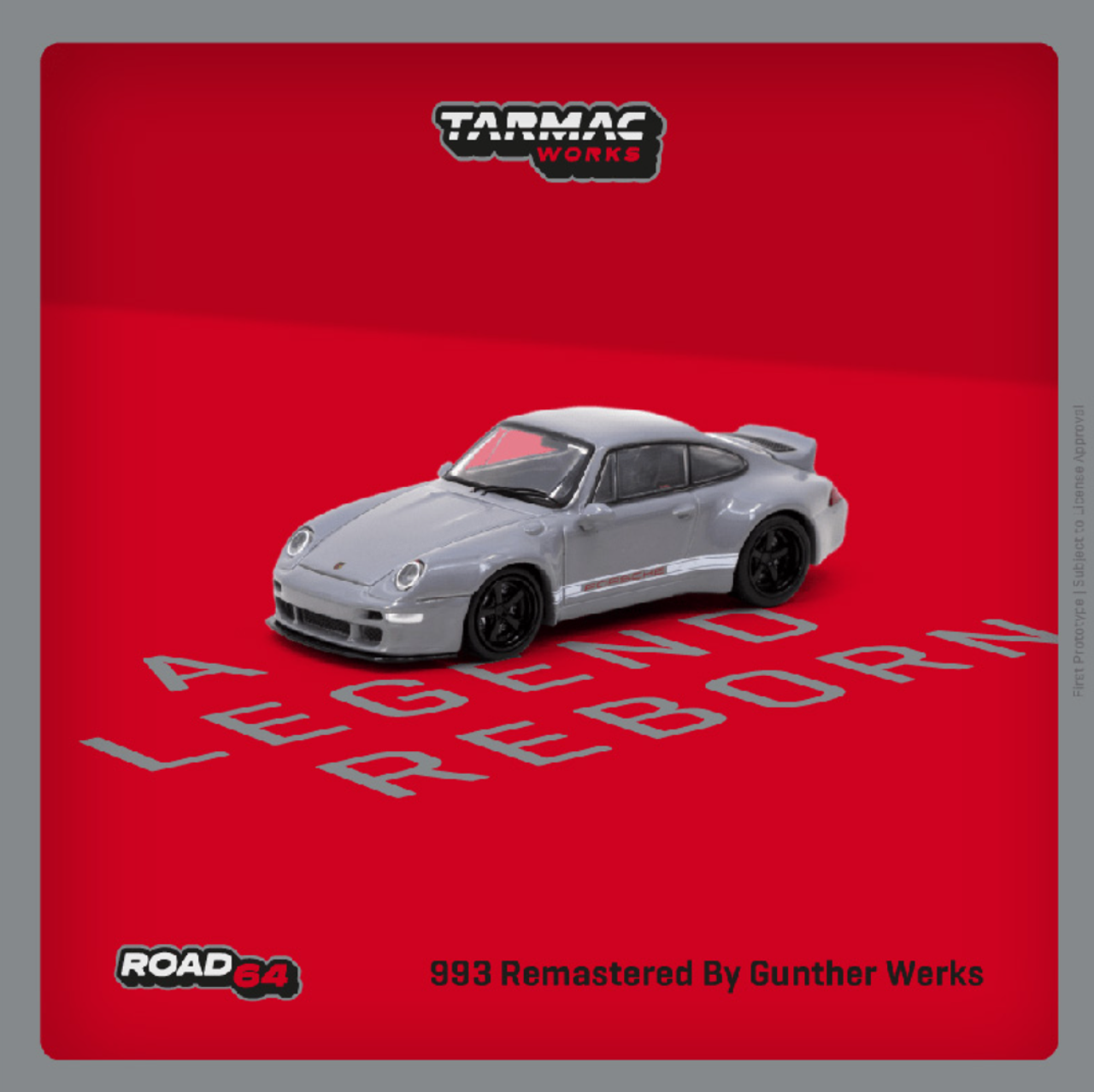 1/64 Tarmac Works Porsche 911 993 Remastered By Gunther Werks (Grey) Diecast Car Model