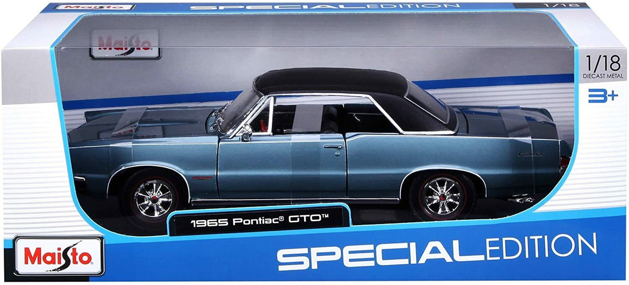 1/18 Maisto 1965 Pontiac GTO Hurst (Metallic Blue) Diecast Car Model