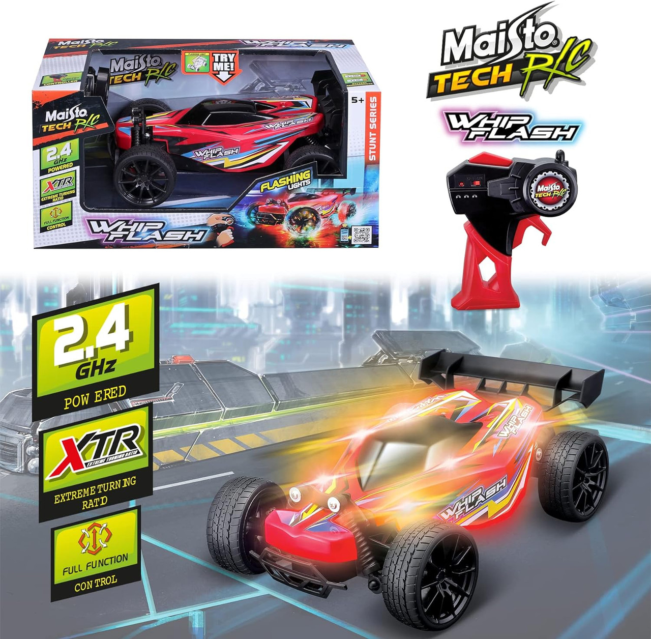 Maisto R/C WhipFlash Light-up Buggy