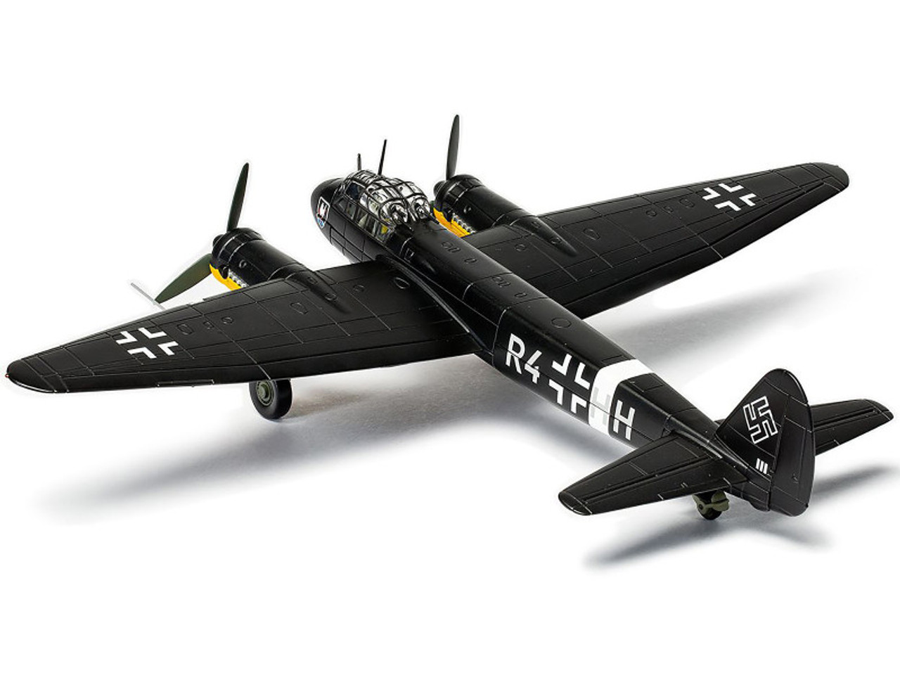 Junkers Ju-88C-6 Nightfighter Bomber Aircraft "R4+HH Gerhard Bohme 1./NJG.2 Catania Airfield Sicily" (1942) German Luftwaffe "The Aviation Archive" Series 1/72 Diecast Model by Corgi