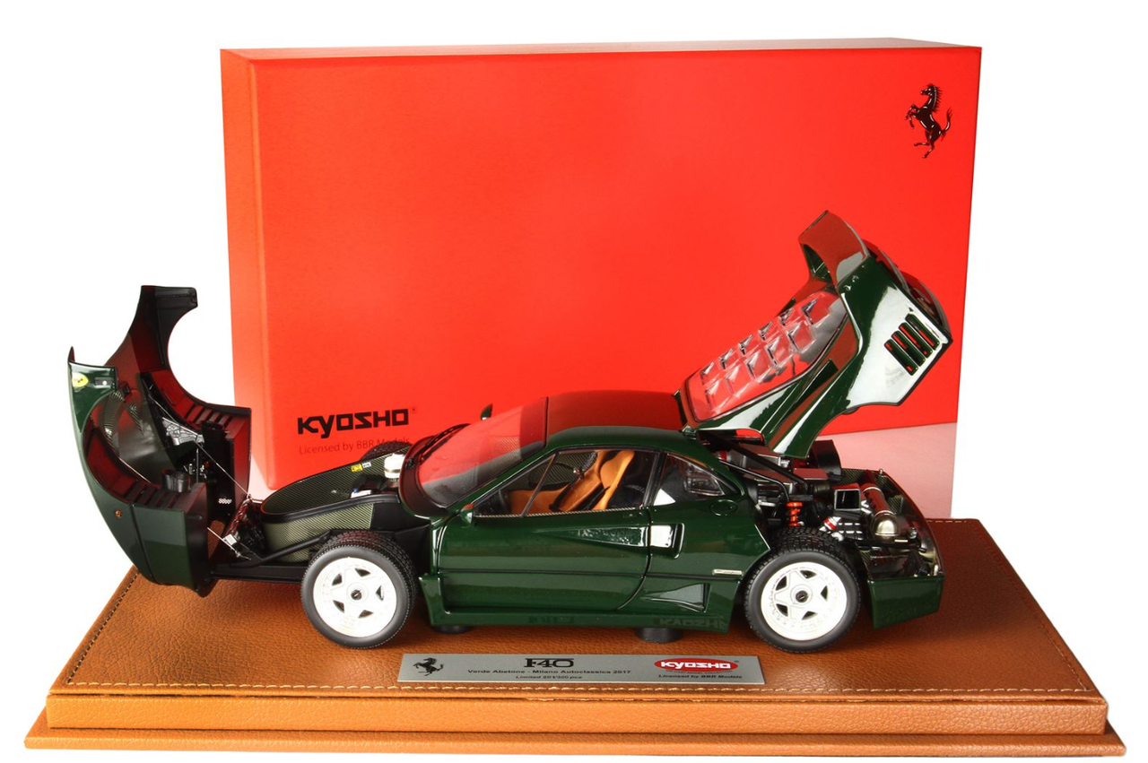 1/18 BBR & Kyosho Ferrari F40 (Green) By GTO Motors Saronno Diecast Car Model Limited 300 Pieces