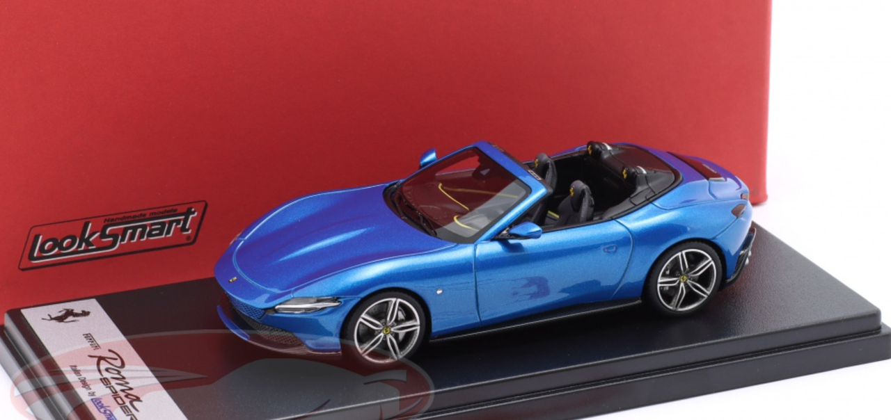 1/43 LookSmart 2023 Ferrari Roma Spider (Blue Metallic) Car Model