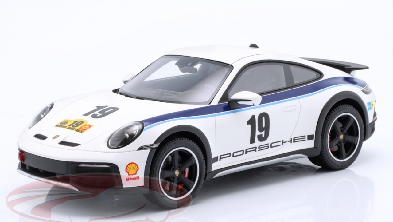 1/18 Dealer Edition Porsche 911 (992) Dakar Rallye 1974 Design #19 Car Model