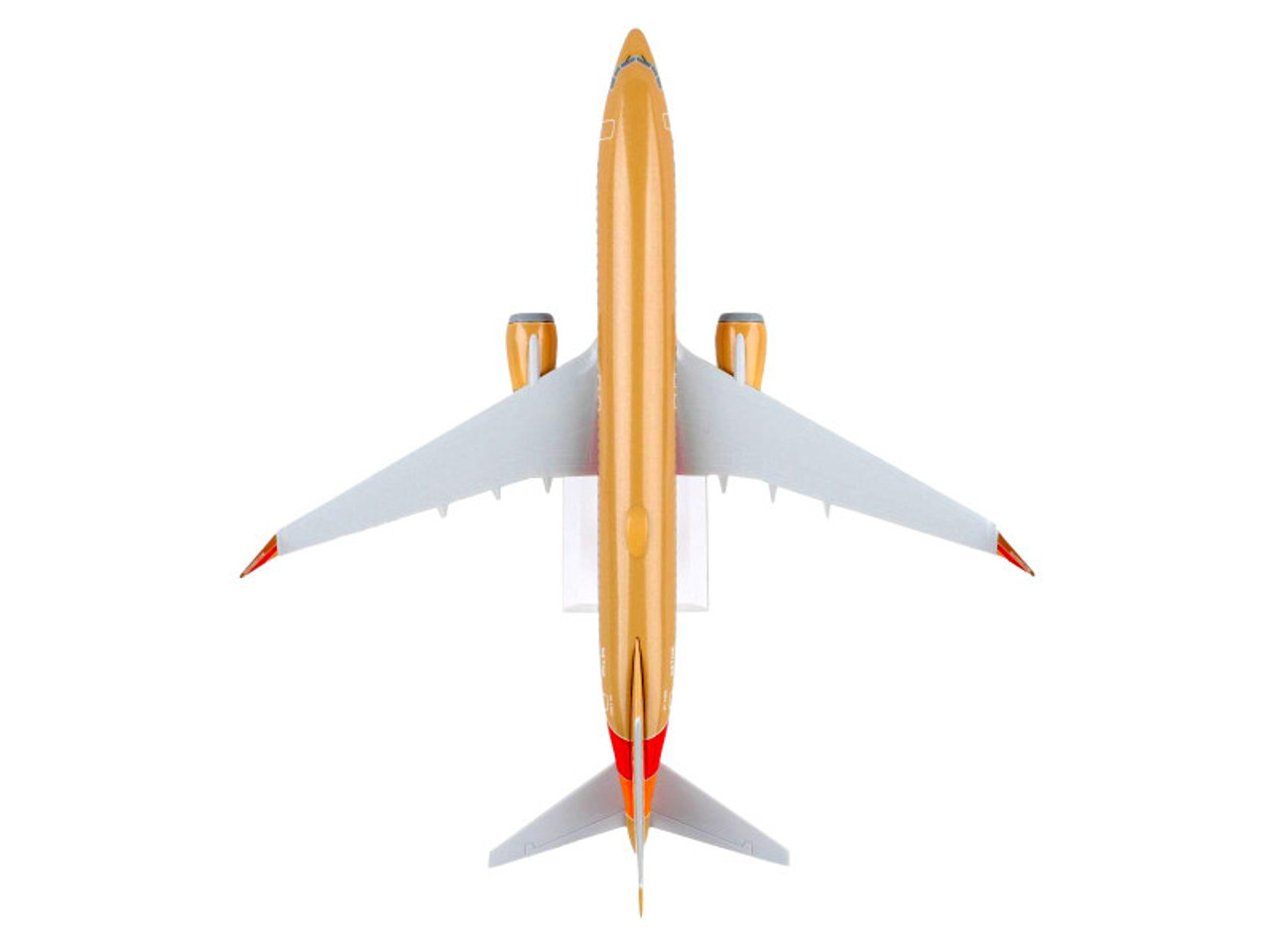Boeing 737 MAX 8 Commercial Aircraft "Southwest Airlines" (N572UP) Tan with Red and Orange Stripes (Snap-Fit) 1/130 Plastic Model by Skymarks