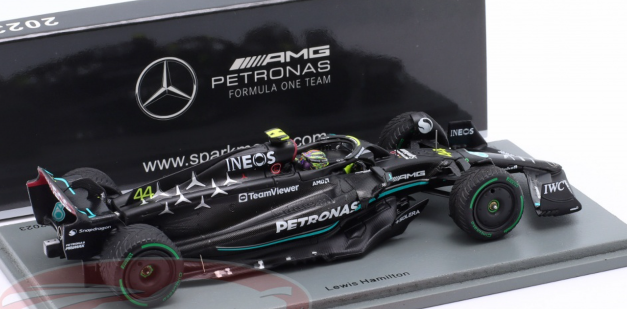 1/43 Spark 2023 Formula 1 Lewis Hamilton Mercedes-AMG F1 W14 #44 4th Monaco GP Car Model