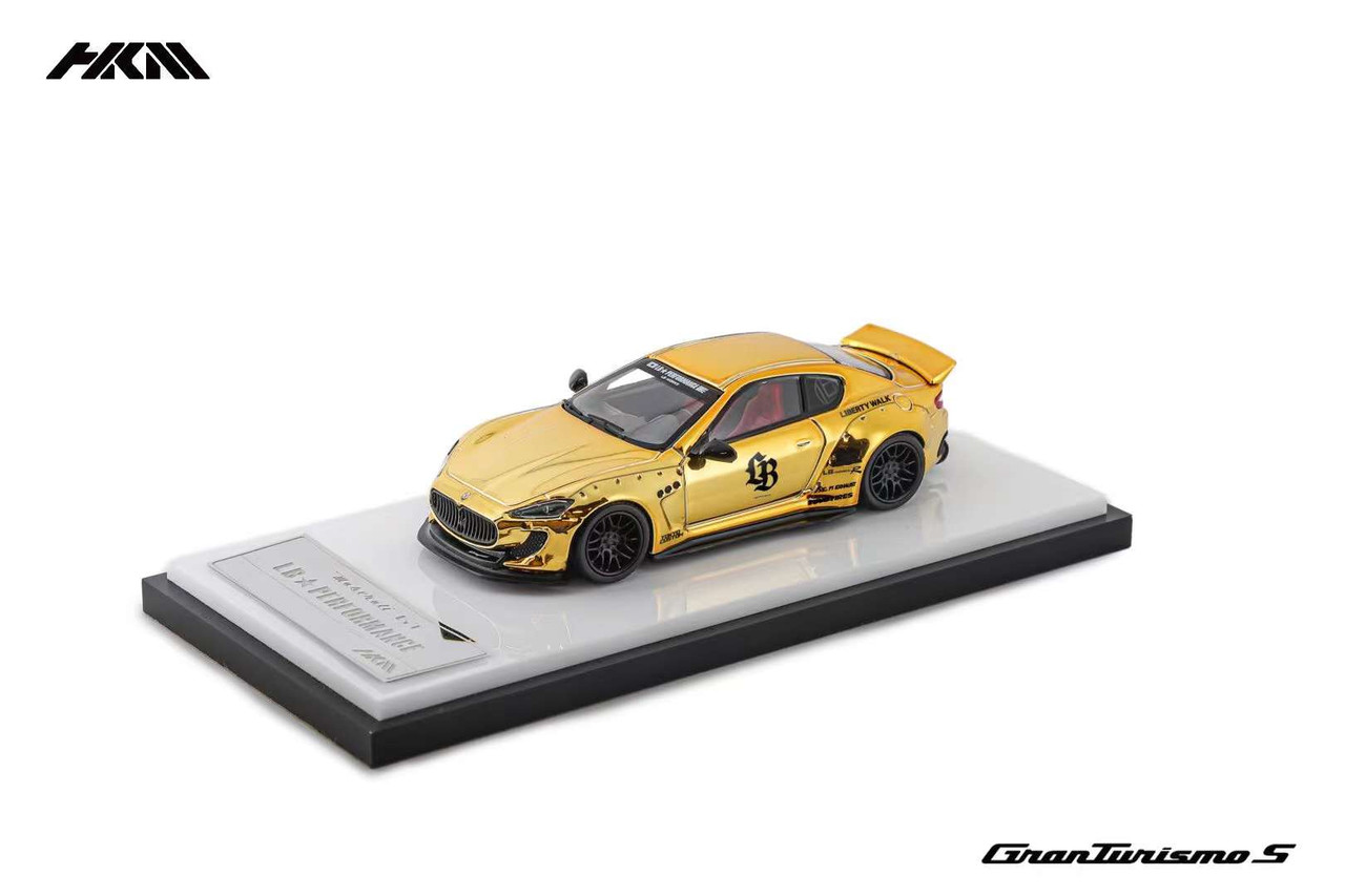 1/64 HKM Maserati Gran Turismo MK1 Sport GTS M145 LB-Works (Chrome Gold) Diecast Car Model