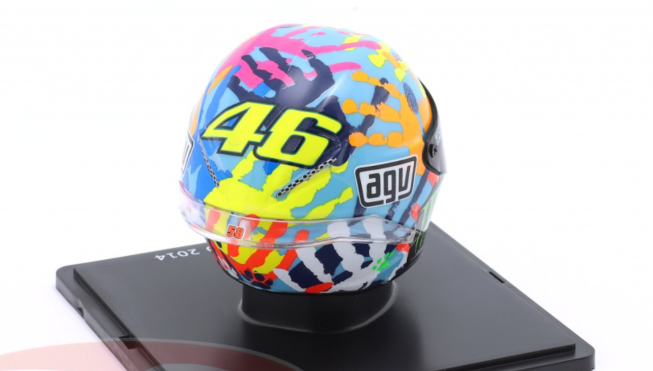 1/5 Spark 2016 Valentino Rossi #46 Winner MotoGP Misano Helmet Model