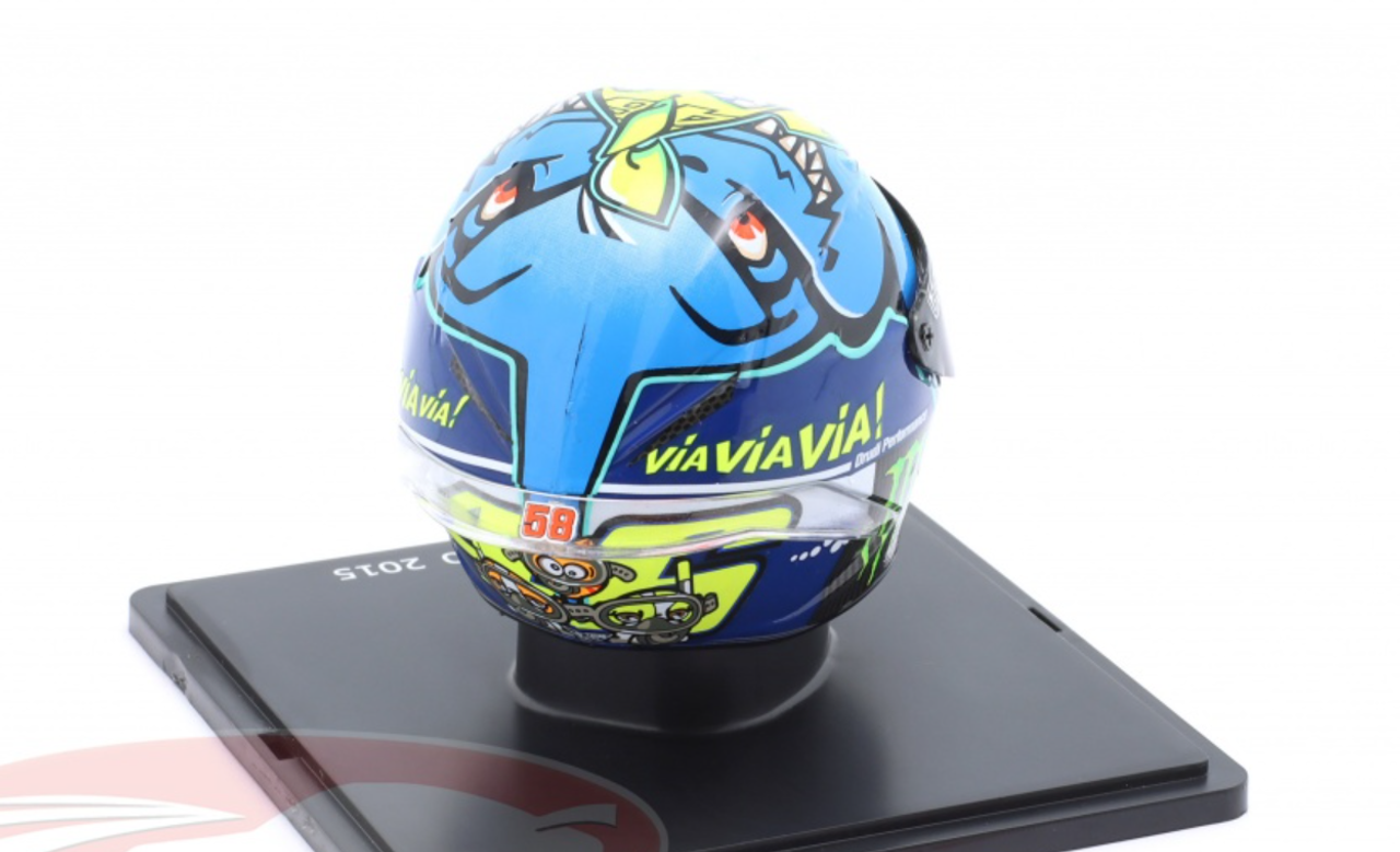 1/5 Spark 2015 Valentino Rossi #46 5th MotoGP Misano Helmet Model