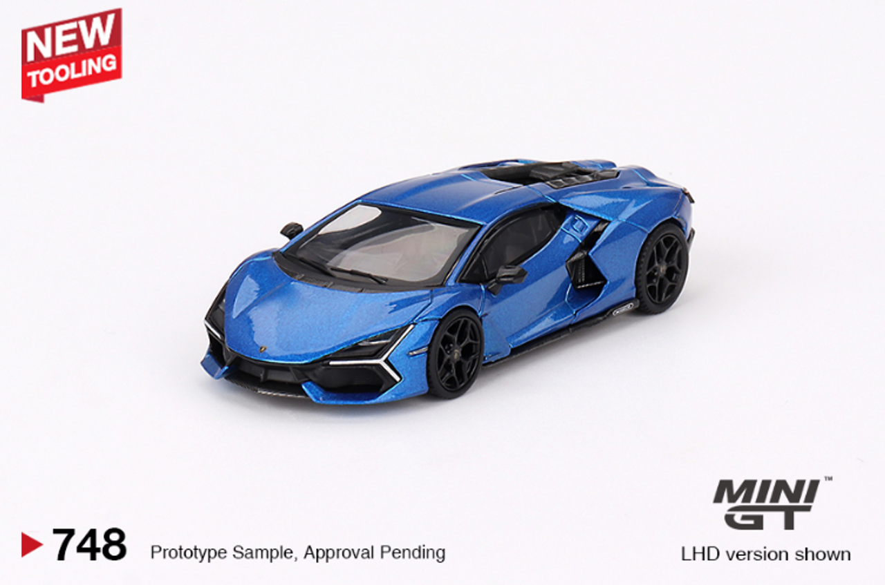 1/64 Mini GT Lamborghini Revuelto (Blu Eleos Blue) Diecast Car Model