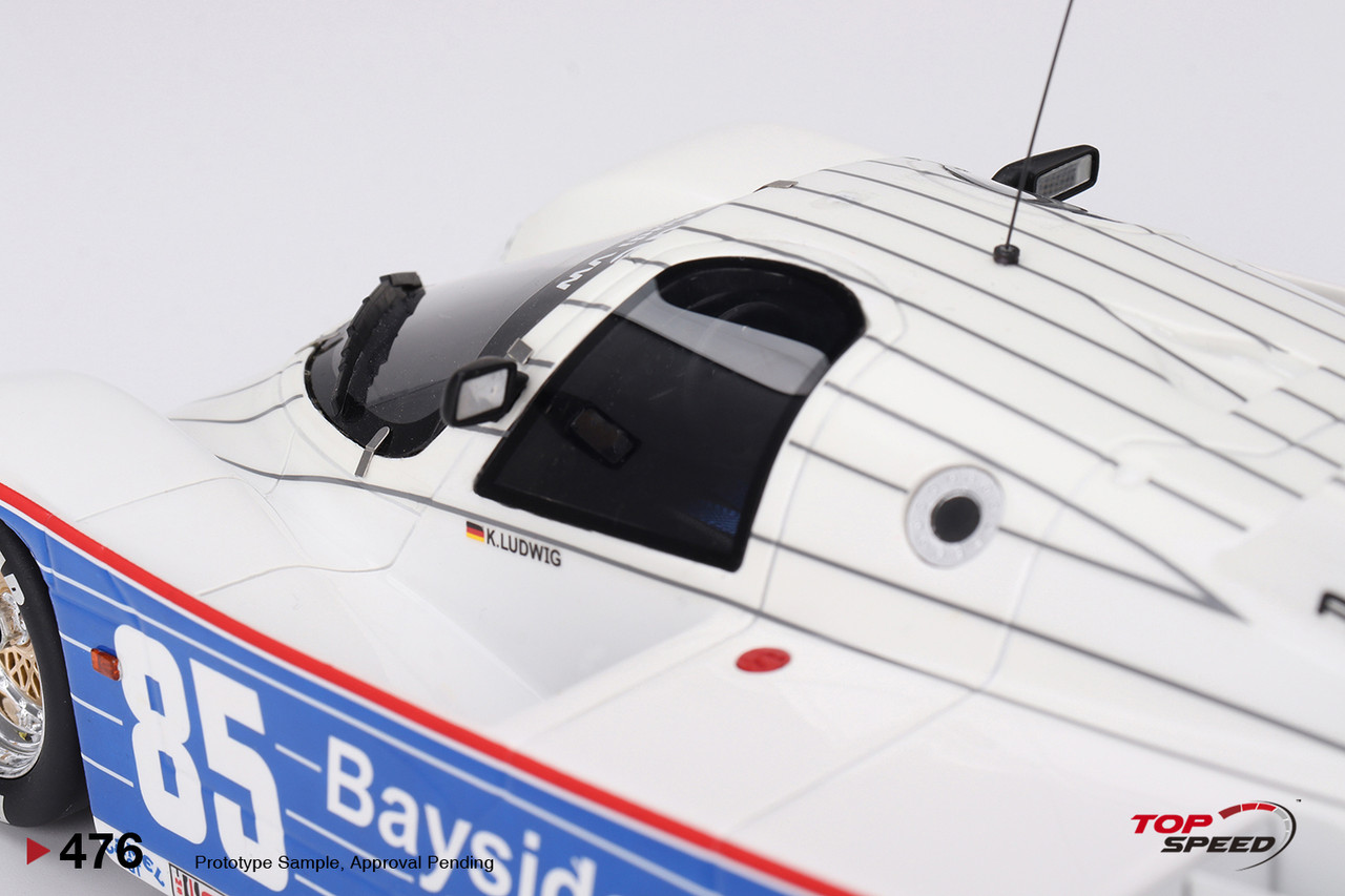 1/18 Top Speed 1987 Porsche 962 #85 Bayside Disposal Racing IMSA Laguna Seca 300 km Winner Car Model