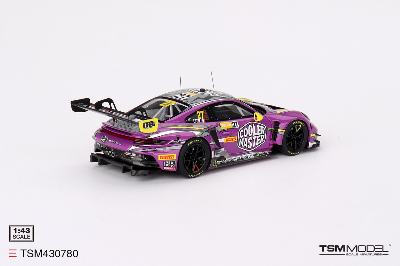 1/43 TSM 2023 Porsche 911 GT3 R #27 HubAuto Racing FIA GT World Cup 70th Macau Grand Prix Car Model