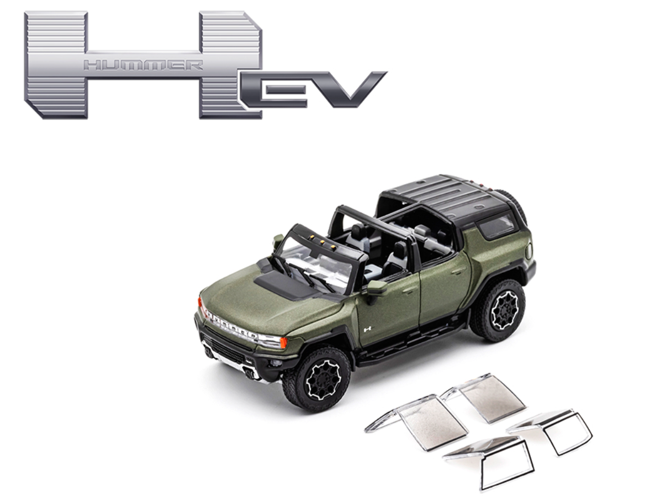 1/64 GCD 2023 GMC Hummer EV SUV (Green) Diecast Car Model