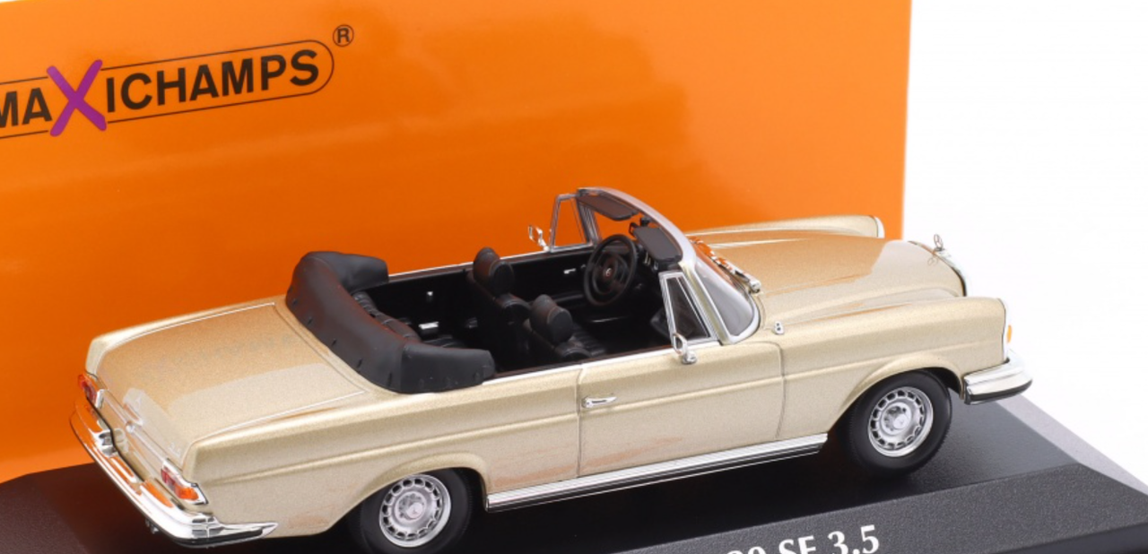 1/43 Minichamps 1970 Mercedes-Benz 280 SE 3.5 (W111) (Gold Metallic) Diecast Car Model