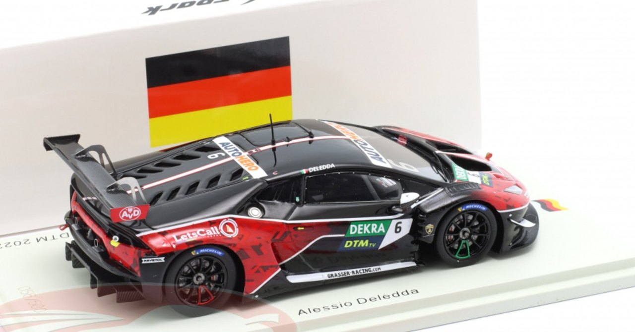 1/43 Spark 2022 Lamborghini Huracan GT3 Evo #6 DTM Grasser Racing Team Alessio Deledda Car Model