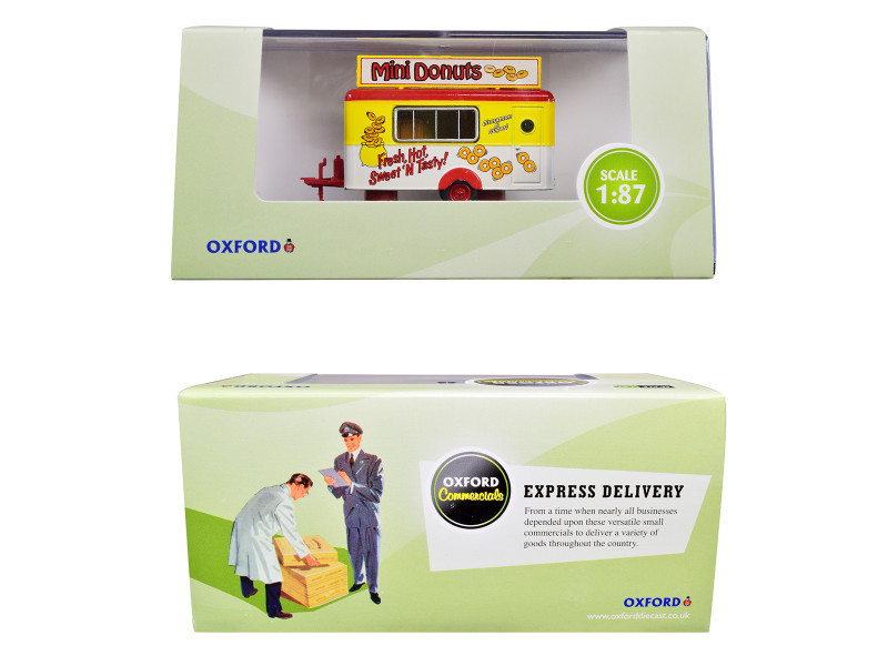 Mobile Food Trailer "Mini Donuts" 1/87 (HO) Scale Diecast Model by Oxford Diecast