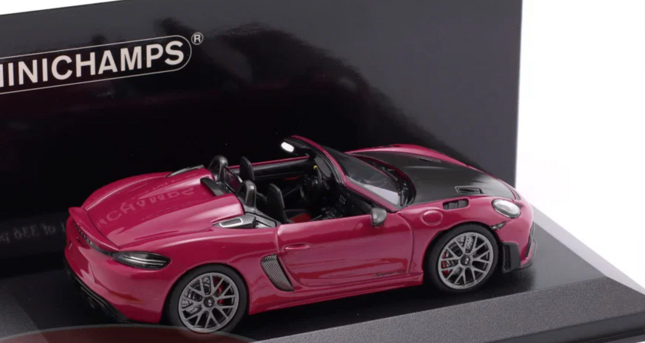 1/43 Minichamps 2023 Porsche 718 Spyder RS Weissach Package (Ruby Red) Car Model