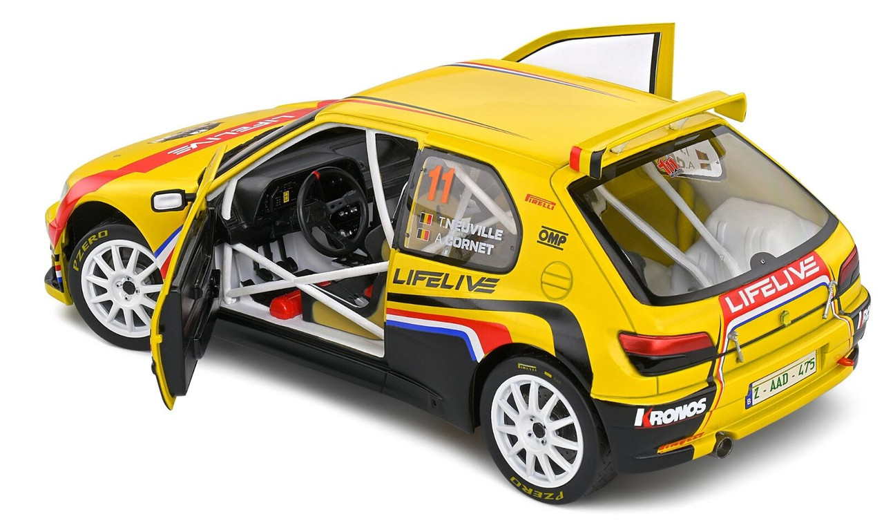 1/18 Solido 2022 Peugeot 306 Maxi #2 Eifel Rallye Festival Thierry Neuville, Amandine Cornet Diecast Car Model