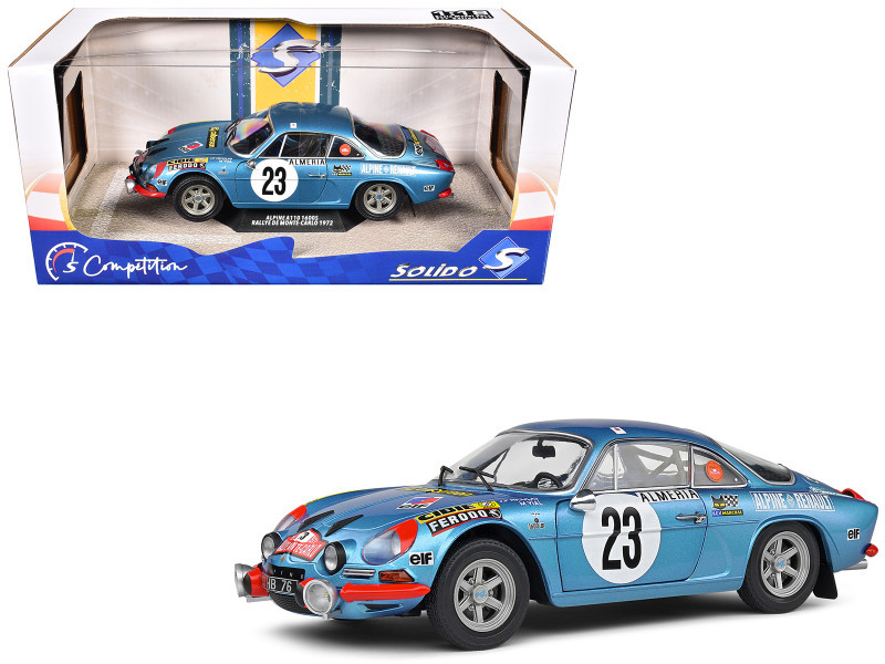 1/18 Solido 1972 Renault Alpine A110 1600S #23 6th Rallye Monte