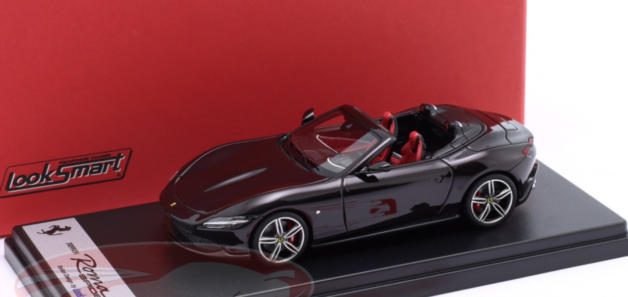 1/43 Looksmart 2023 Ferrari Roma Spider (Black) Car Model