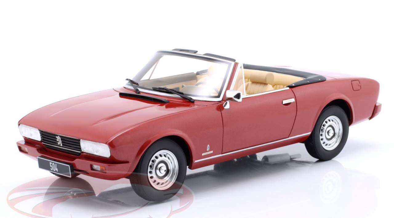 1/18 Cult Scale Models 1983 Peugeot 504 Convertible (Red) Car Model