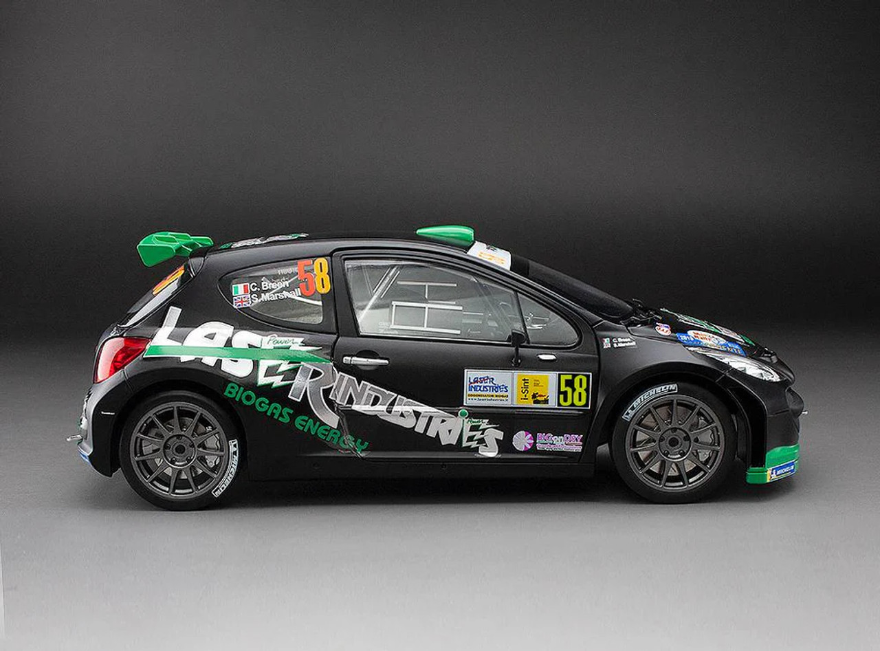1/18 Sunstar 2013 Peugeot 207 S2000 #58 C.Breen, S.Marshall Monza Rally Show Diecast Car Model