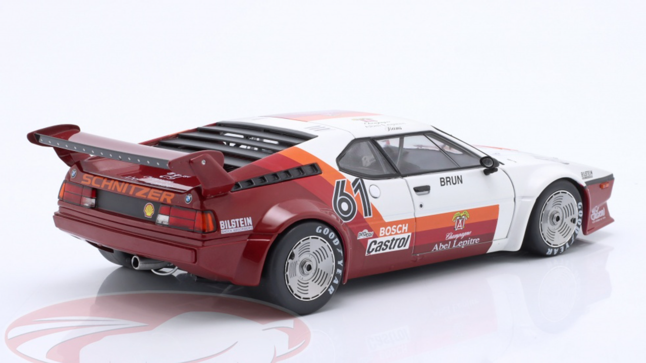 1/18 Werk83 1980 BMW M1 ProCar #61 BMW M1 ProCar Series Monaco Team Schnitzer Walter Brun Diecast Car Model