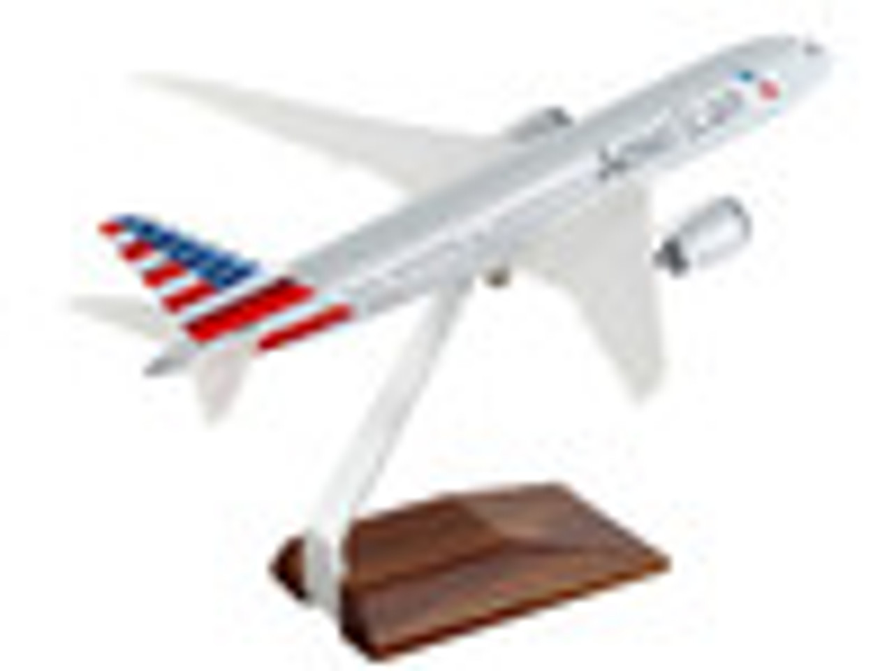 Boeing 787-8 Commercial Aircraft "American Airlines" (N800AN) Gray with Red and Blue Stripes (Snap-Fit) 1/200 Plastic Model by Skymarks