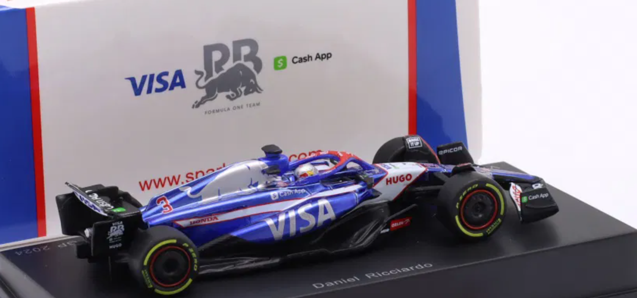 1/64 Spark 2024 Formula 1 Visa Cash App RB Formula One Team VCARB 01 No.3 2024 Daniel Ricciardo Car Model 1/64 Spark 2024 Formula 1 Visa Cash App RB Formula One Team VCARB 01 No.3 2024 Daniel Ricciardo Car Model