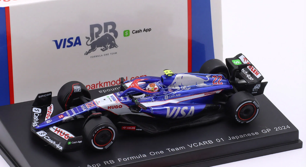 1/64 Spark 2024 Formula 1 Visa Cash App RB Formula One Team VCARB 01 No.22 2024 Yuki Tsunoda Car Model