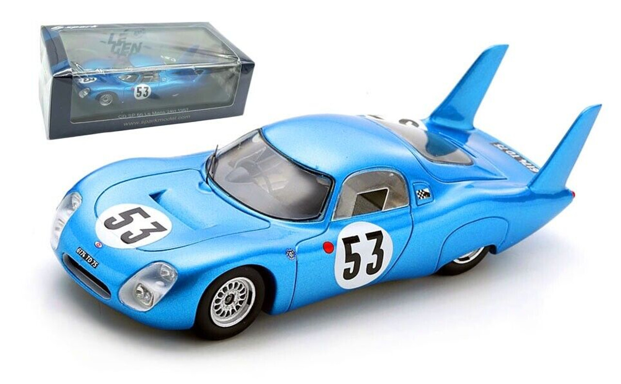 1/43 Spark 1967 CD SP66C #53 24h LeMans S.E.C. Automobiles CD André Guilhaudin, Alain Bertaut Car Model