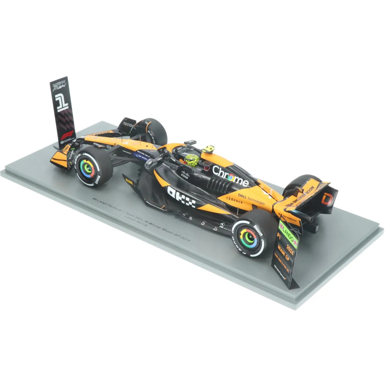 1/18 Spark 2024 Formula 1 McLaren Formula 1 Team MCL38 No.4 Australian GP 3rd Place Lando Norris Car Model 1/18 Spark 2024 Formula 1 McLaren Formula 1 Team MCL38 No.4 Australian GP 3rd Place Lando Norris Car Model