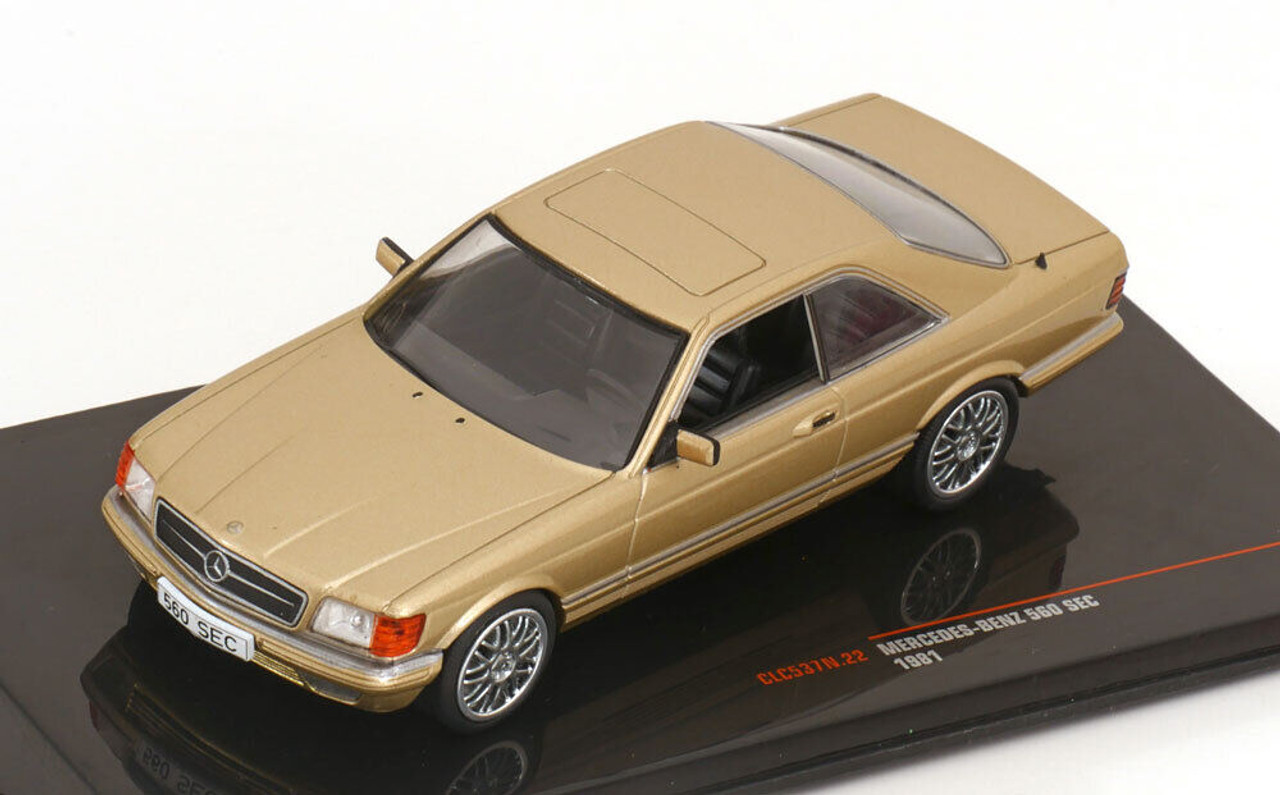1/43 Ixo 1981 Mercedes-Benz 560 SEC (C126) (Beige Metallic) Car Model