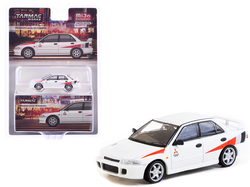 1/64 Tarmac Works Mitsubishi Lancer RS Evolution (White) Diecast