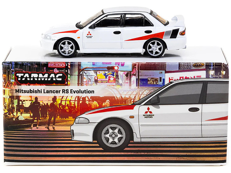 1/64 Tarmac Works Mitsubishi Lancer RS Evolution (White) Diecast