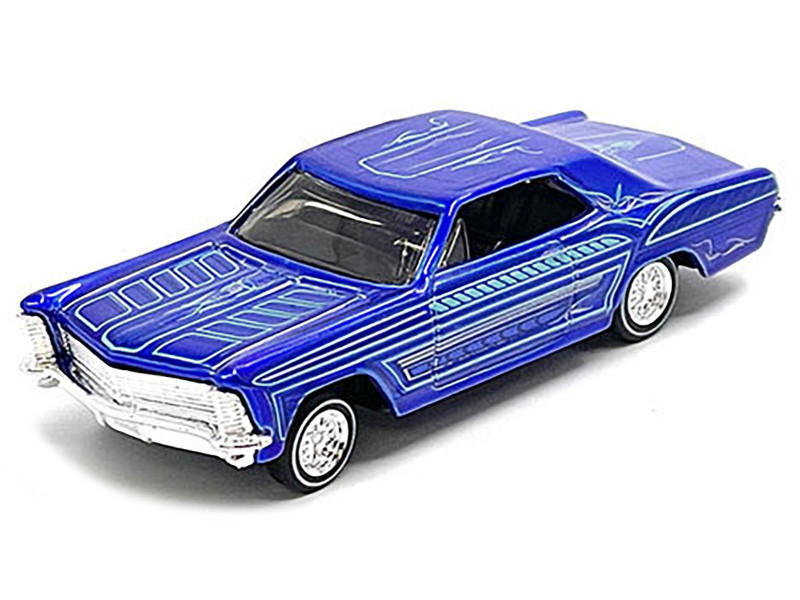 バズ 1/64 Maisto 1987 Buick Riviera Lowriders (Metallic Blue) Diecast