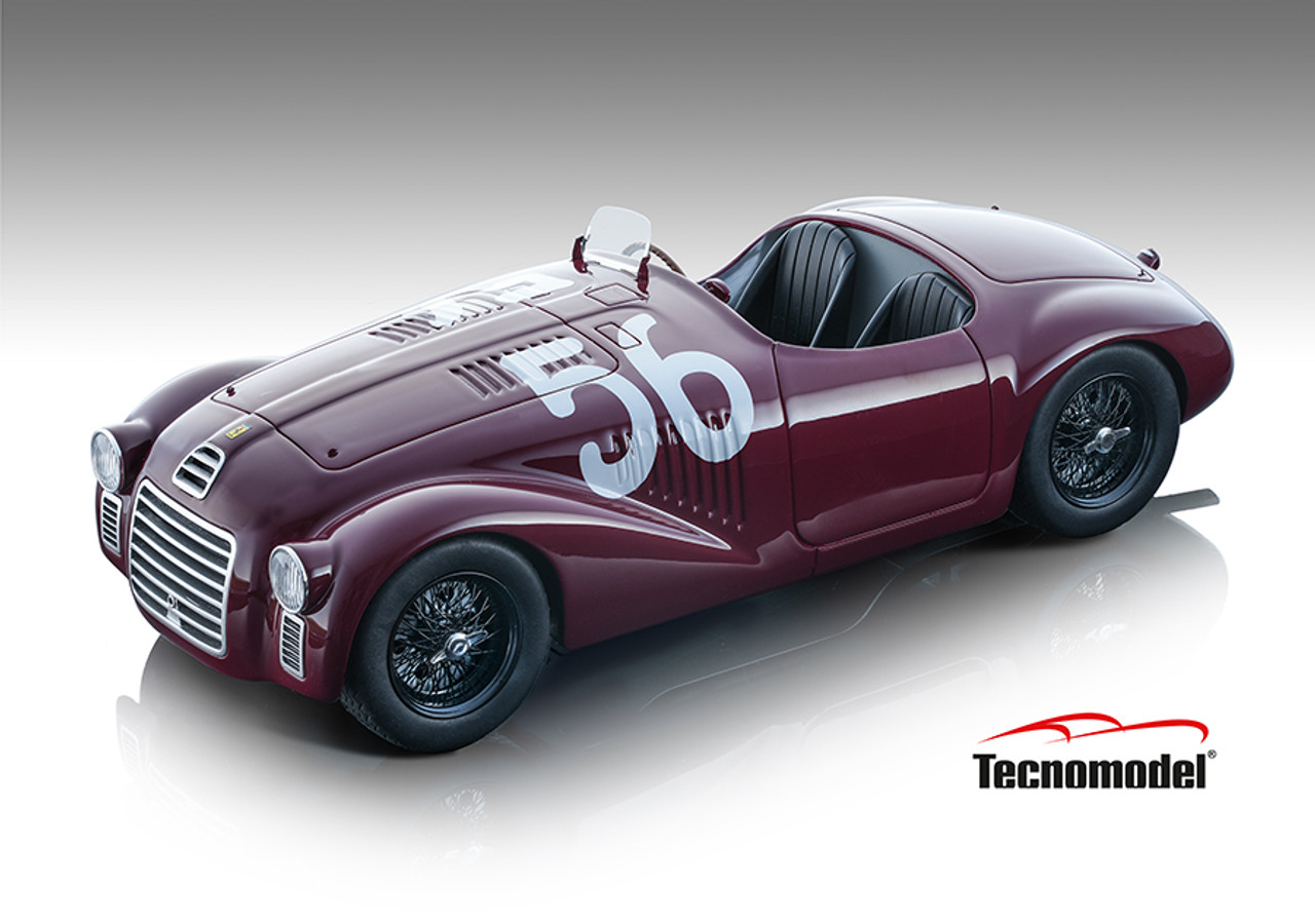 1/18 Tecnomodel 1947 Ferrari 125S Circuito di Caracalla First Ferrari Winner Driver Franco Cortese Car Model
