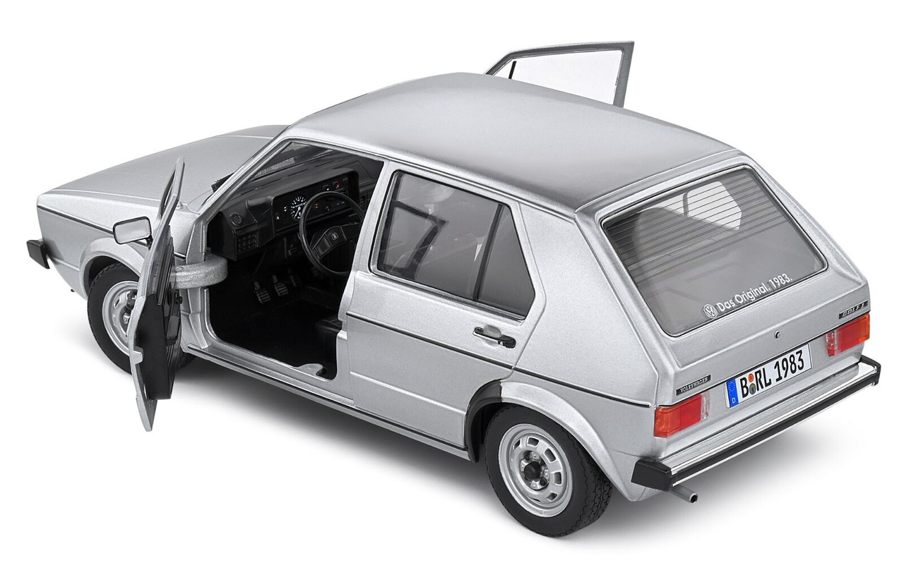 1/18 Solido 1983 Volkswagen VW Golf I L (Silver Metallic) Diecast Car Model