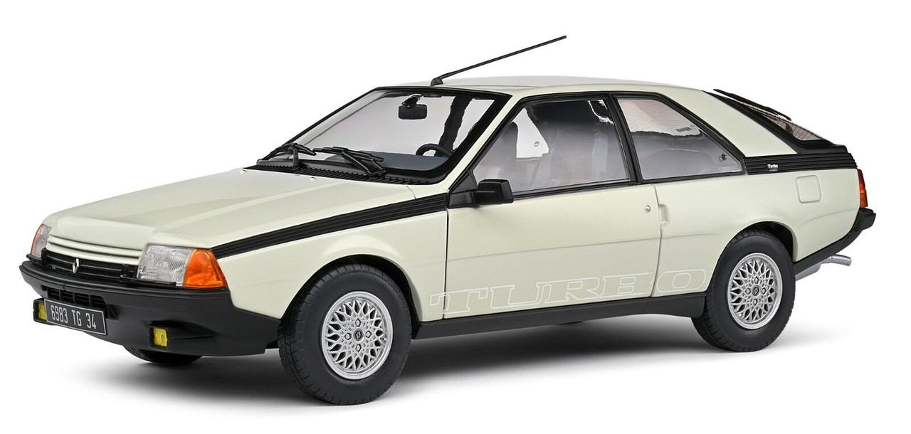 1/18 Solido 1985 Renault Fuego Turbo (Panda White) Diecast