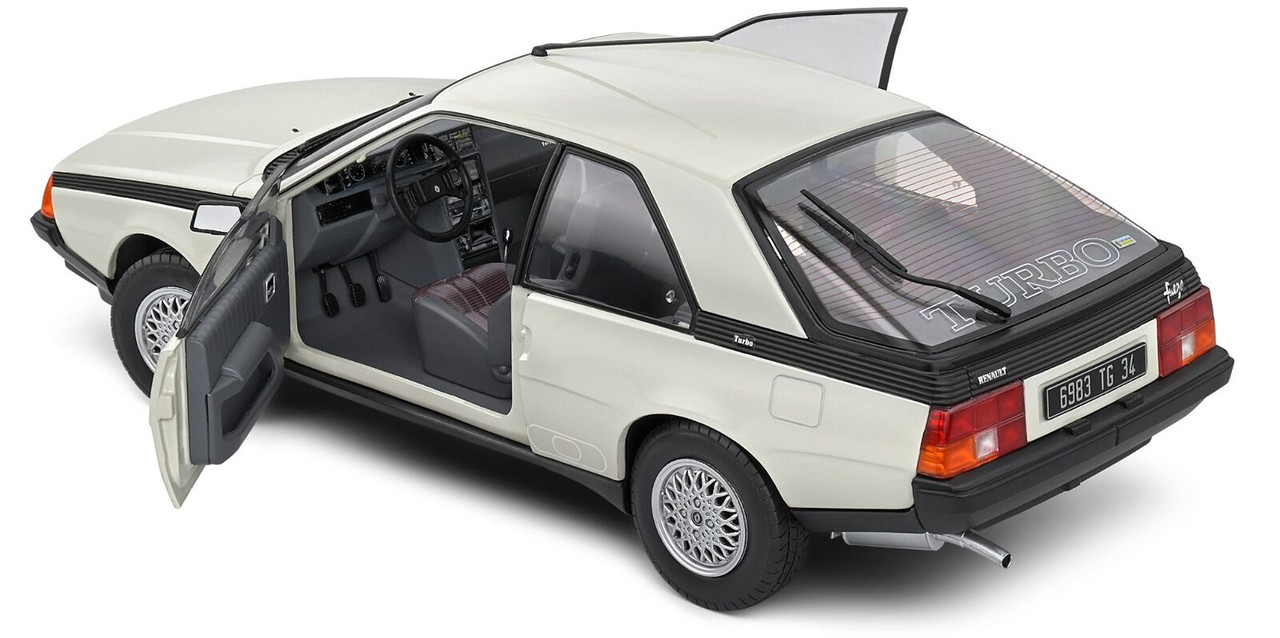 1/18 Solido 1985 Renault Fuego Turbo (Panda White) Diecast Car Model