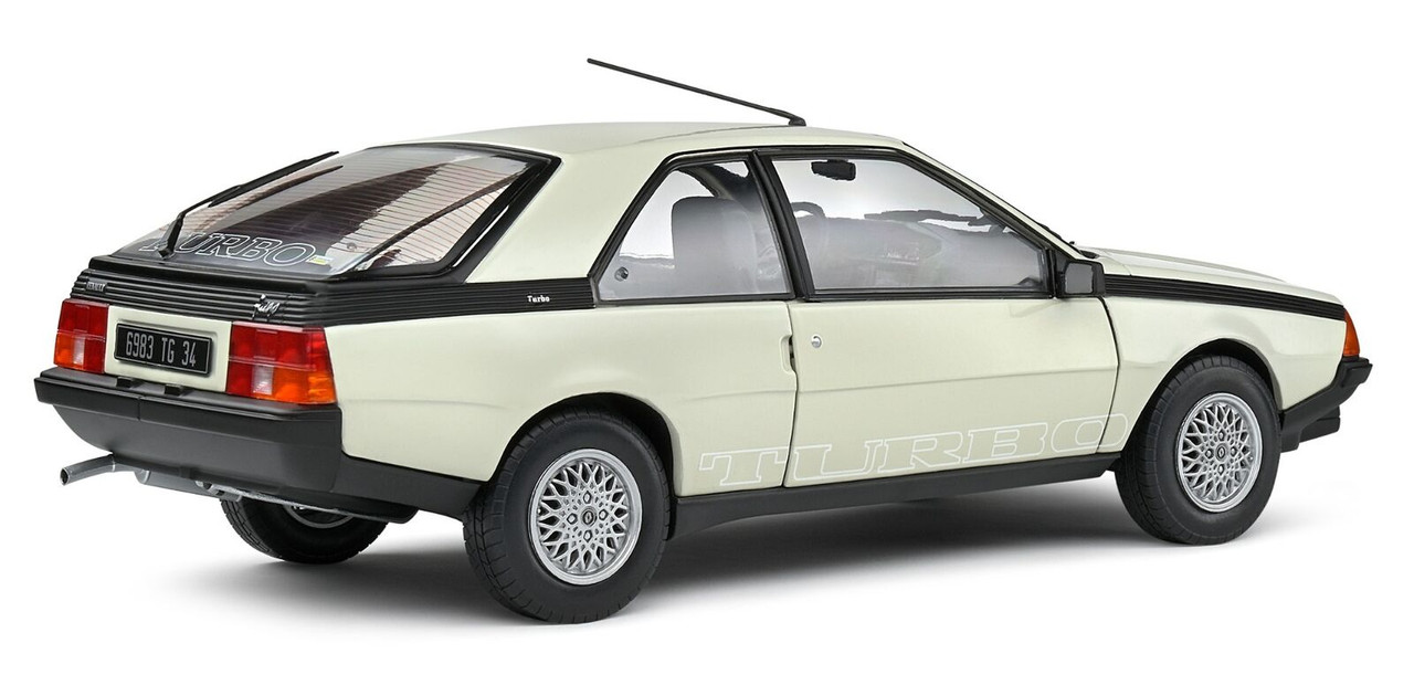1/18 Solido 1985 Renault Fuego Turbo (Panda White) Diecast Car