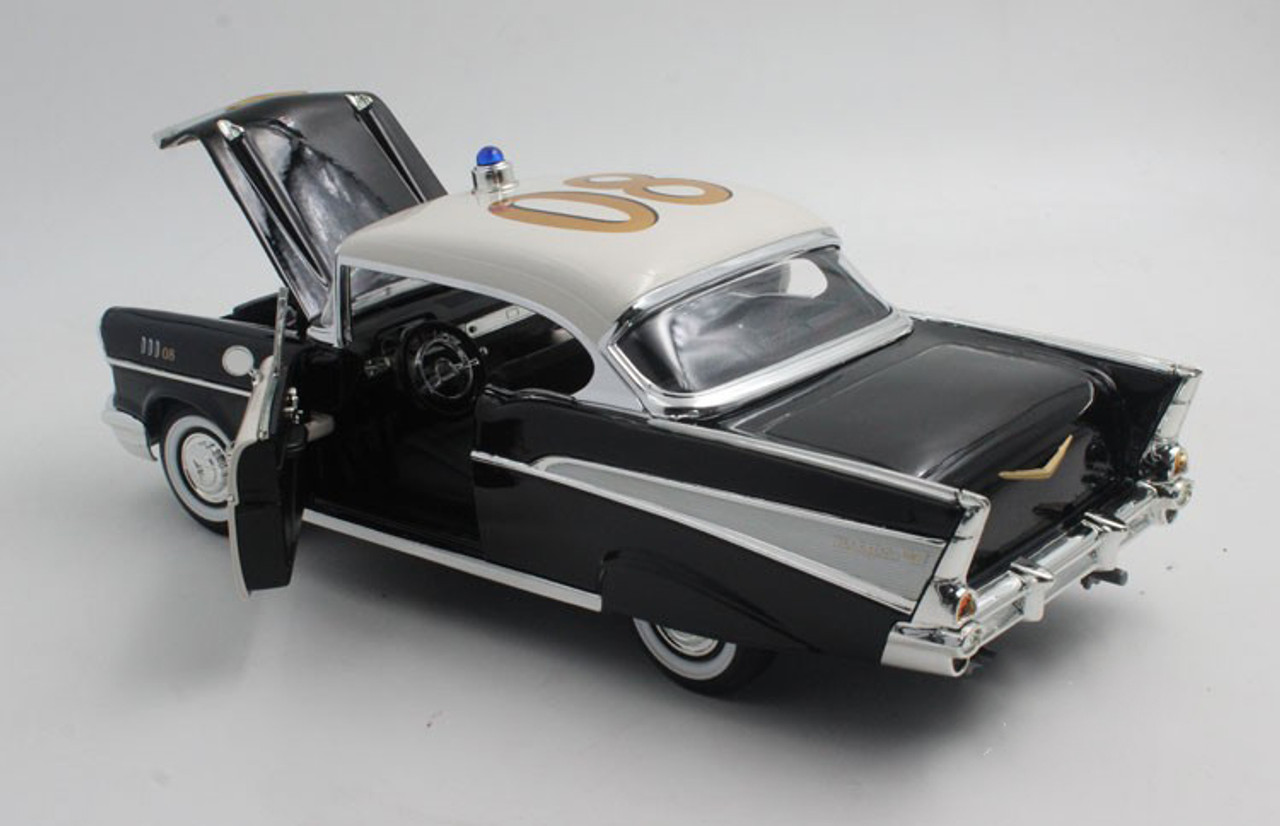 1/18 1957 Chevrolet Chevy Bel Air Belair Police Car Diecast Car Model