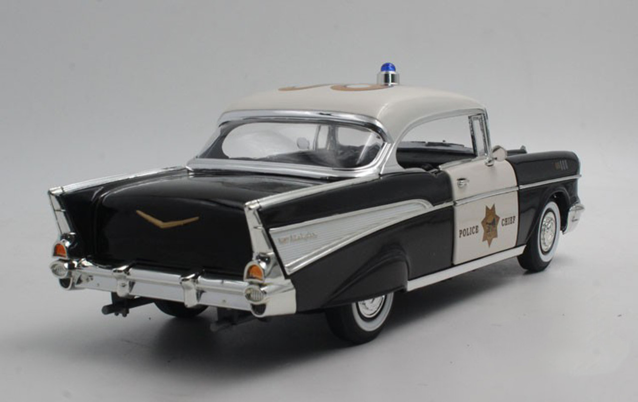 1/18 1957 Chevrolet Chevy Bel Air Belair Police Car Diecast Car Model