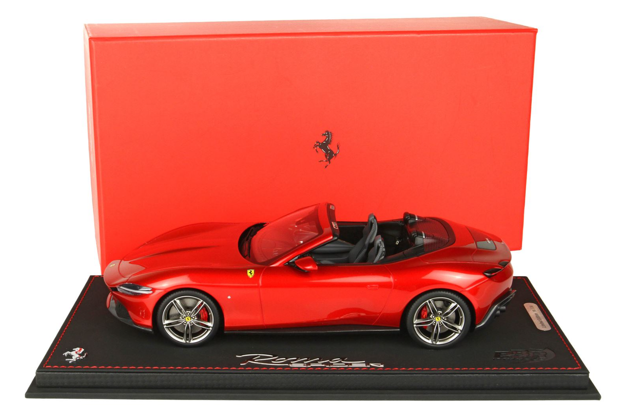 1/18 BBR Ferrari 2023 Roma Spider Open Roof (Rosso Magma Red) Resin Car Model Limited 30 Pieces