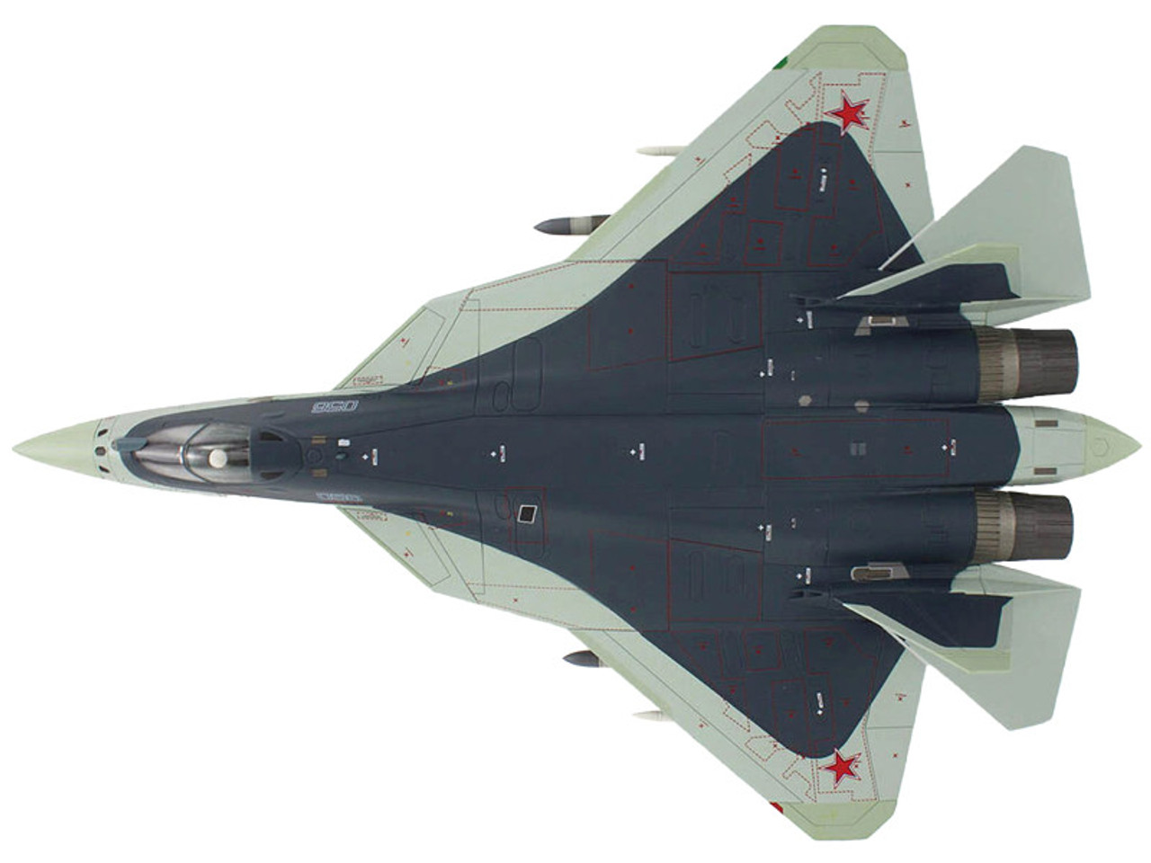 Sukhoi Su-57 Felon (T-50) Stealth Fighter Aircraft "Zhukovsky Airfield" (2023) Russian Air Force "Air Power Series" 1/72 Diecast Model by Hobby Master